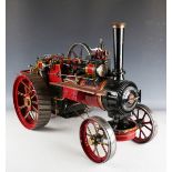 A live-steam model of an Allchin traction engine 'Royal Chester', finished in maroon and black