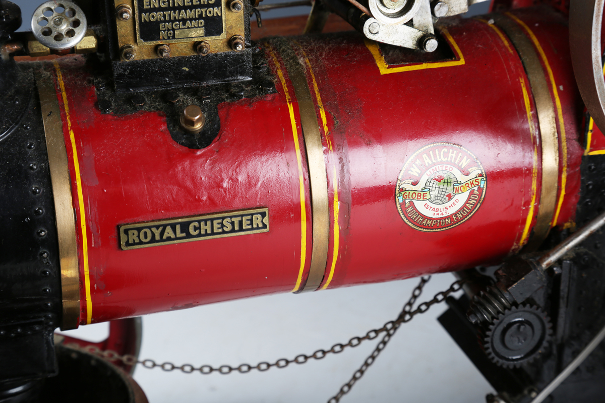 A live-steam model of an Allchin traction engine 'Royal Chester', finished in maroon and black - Image 9 of 15