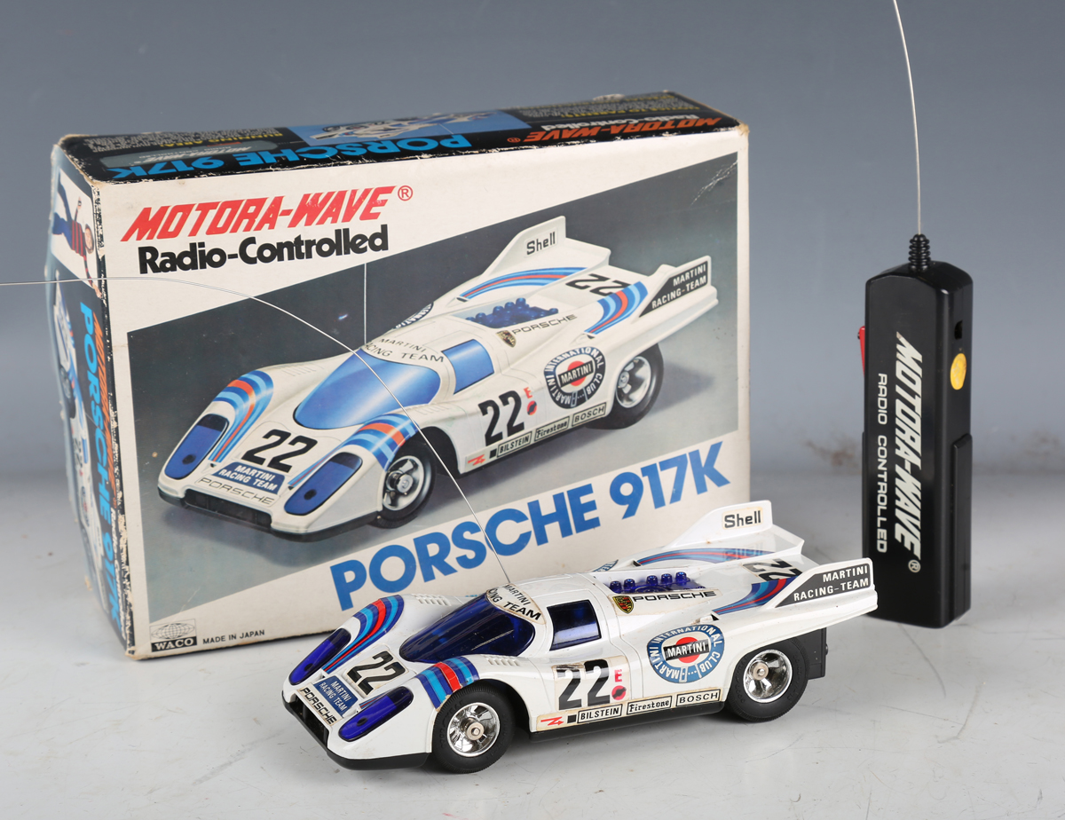 A Waco Motora-Way radio-controlled Porsche 917K racing car, boxed with controller and