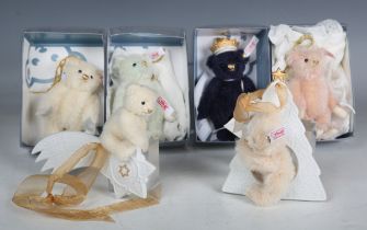 Six Steiff Lladro bear ornaments, comprising No. 676901 2007 bear, No. 676352 2008 bear, No.