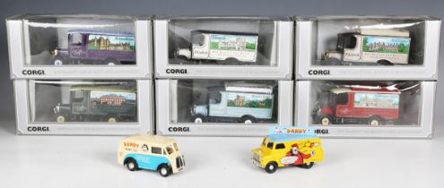 A collection of Corgi vehicles, including six CC09901 Her Majesty The Queen's 40th Anniversary State