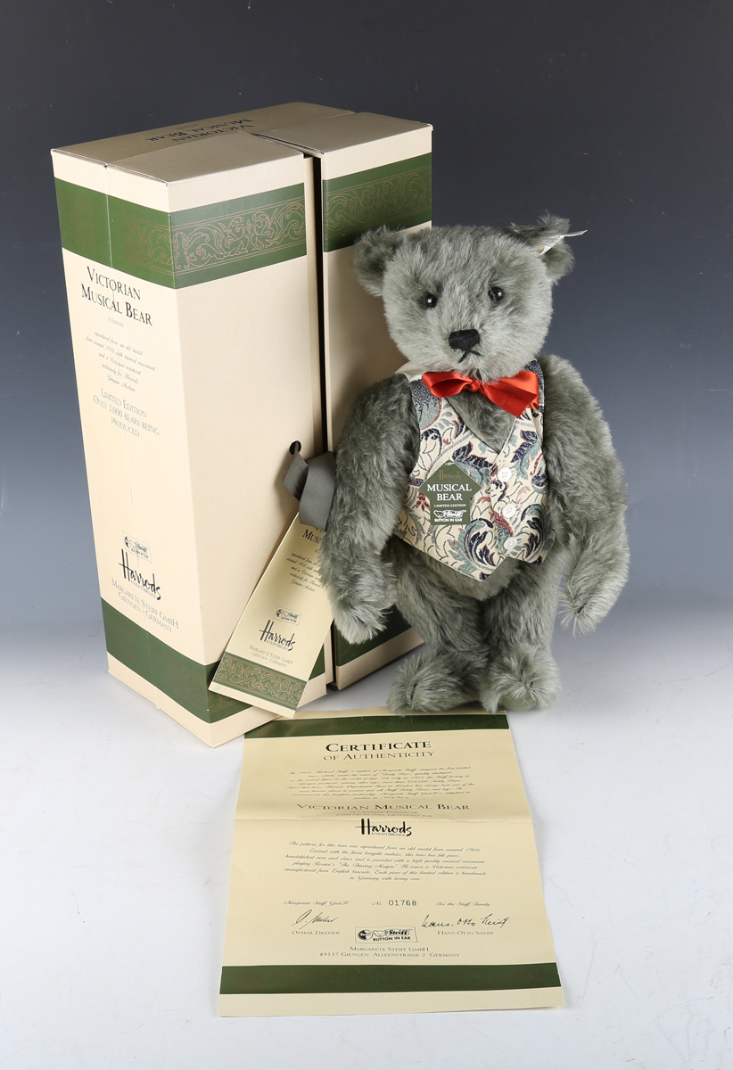 Seven Steiff limited edition teddy bears, comprising No. 650680 Harrods Victorian Musical bear, - Image 2 of 8