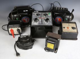 Two Lionel Type ZW Multi-Control Trainmaster transformer/controllers, a similar controller and