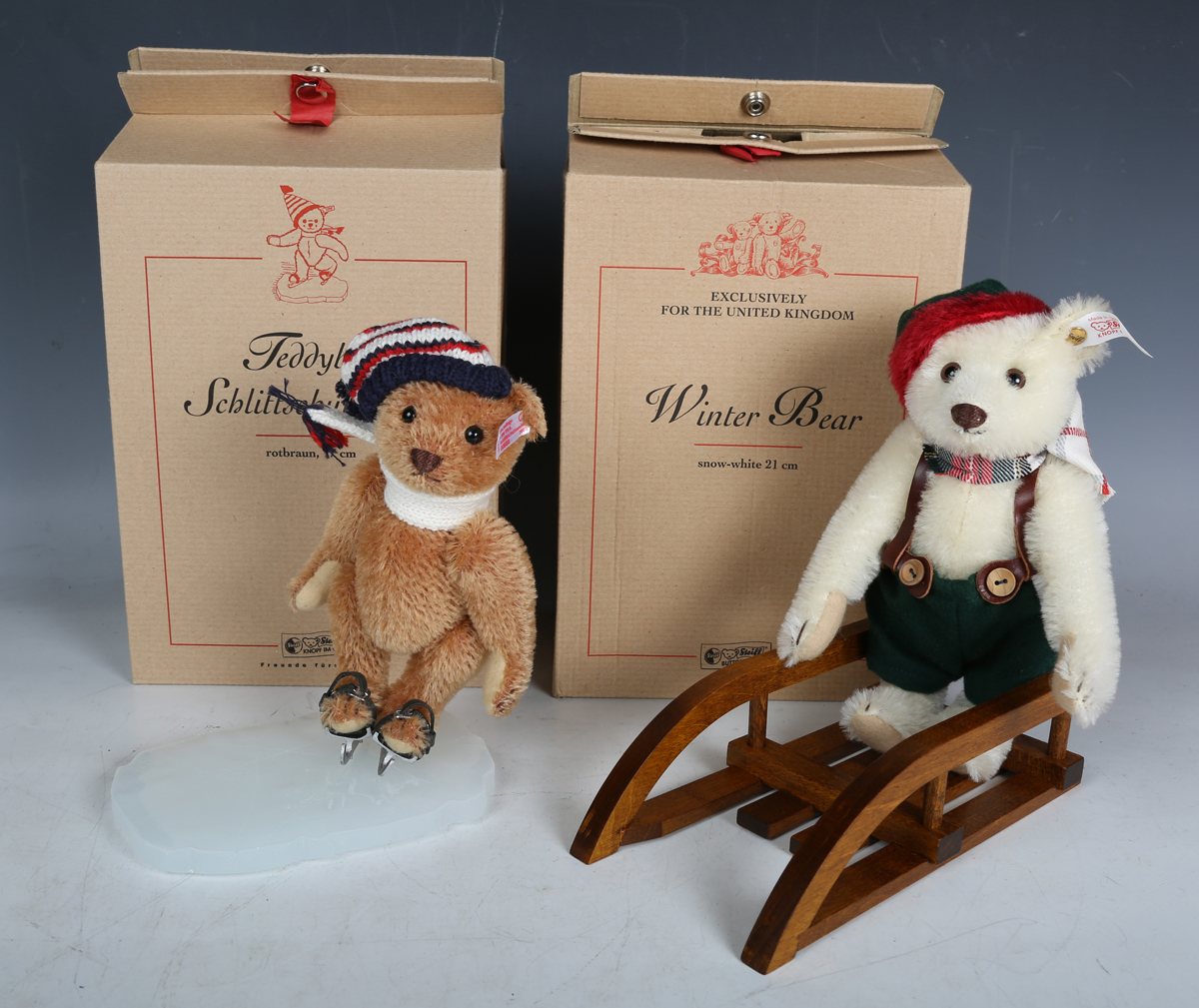 Two Steiff limited edition teddy bears, comprising No. 654817 Winter Bear and No. 037825 Teddy