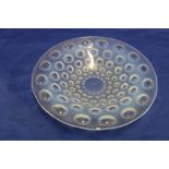 A French opaque glass "Volute" pattern circular bowl by R Lalique of France,