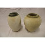 Two Studio pottery tapered vases by Bruce Chivers 5½" high