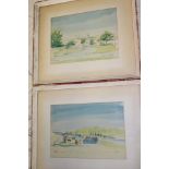 Michael Blaker - watercolours "Newhaven/Rottingdean", signed and inscribed,