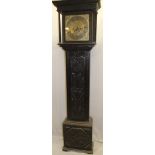 An 18th century longcase clock by William Terry of Masham with 12" brass square dial and 8-day