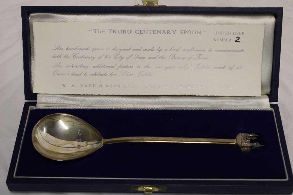 An unusual 1977 silver spoon,