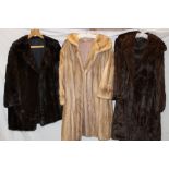 Three various ladies vintage fur coats and various other vintage items etc.
