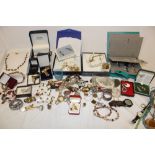 A large selection of mixed costume jewellery