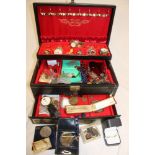 A quantity of various costume jewellery, watches etc.