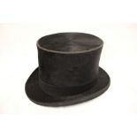 A gentleman's black top hat by Victor Jay & Co London
