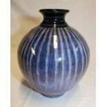 A studio pottery tapered vase by John Harlow of Somerset 7" high