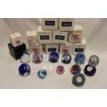 Twelve various Caithness glass paperweights,