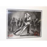 Fabian Perez - ink on paper "The Tango", signed, labelled to verso,