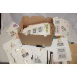 A large selection of various commemorative first day covers, mint stamps and mini sheets,