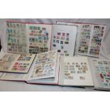 Six stock books and an album containing a selection of GB and British Commonwealth stamps (7)