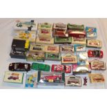 A selection of boxed diecast vehicles - cars and buses including Matchbox, Corgi,