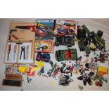 A selection of mixed toys including boxed Action Force Cobra Ferret, Tomytronic 3-D,