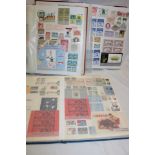 Three stock books of World stamps including various mint examples, mini sheets etc.