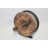 An old brass mounted mahogany fly fishing reel by G. W.