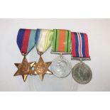 A 1939/45 star, Atlantic star defence medal and war medal,