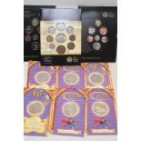 Two Royal Mint brilliant uncirculated coin collections "Emblems of Britain/Royal Shield of Arms;