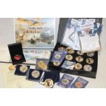 A selection of RAF World War 2 aircraft coin collection medallions,