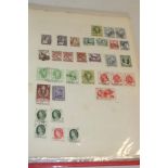 A folder album containing a selection of GB stamps and British Commonwealth stamps