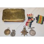 A 1914/15 Star and British War medal awarded to No. 9351 Dvr./Gnr. S. Kennedy R.F.A./R.