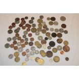 A selection of mixed GB and Foreign coins including Utrecht 1786 bronze coin,