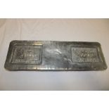 A rare Cornish mining tin ingot for T Bolitho & Sons Penzance bearing the lamb and flag and