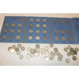 A selection of approximately 90 various pre-1947 silver shillings