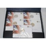 Five 2013 silver mint £20 coins in packets of issue