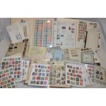 Various albums of British Commonwealth and World stamps, album pages of stamps, packets of stamps,