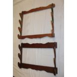 Two various wooden gun racks