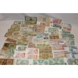 A selection of mixed GB and Foreign bank notes