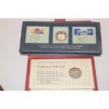 A Robert the Bruce medallic first day cover with silver proof medallion and a similar Apollo Soyuz