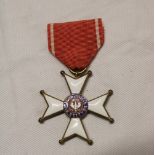 A Polish Order of Polonia Restituta enamelled cross