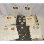 A "VE Day Chronicle" part coin set comprising Victorian 1893 gold half sovereign ,