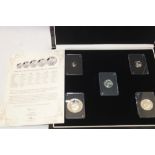 A 2016 silver sovereign five coin set,