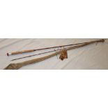 A Hardy Brothers "Perfection" split cane two-piece fly fishing rod No.