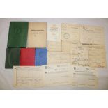 A selection of post-war German booklets and paperwork including work papers,