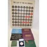 A selection of various coins including boxed set of 1953 coins of Ireland,