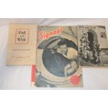 A 1941 German magazine "Signaal" and two German "Volt Und Welt" journals for 1935 and 1938 (3)