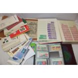 Various albums and stock books of GB stamps, The Great War press cuttings album, first day covers,