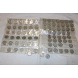 A selection of approximately 70 pre-1947 silver shillings