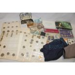 A large selection of mixed World coins including 2004 Australia coin proof set,
