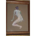 Robin Holtom - pastel Female nude study,